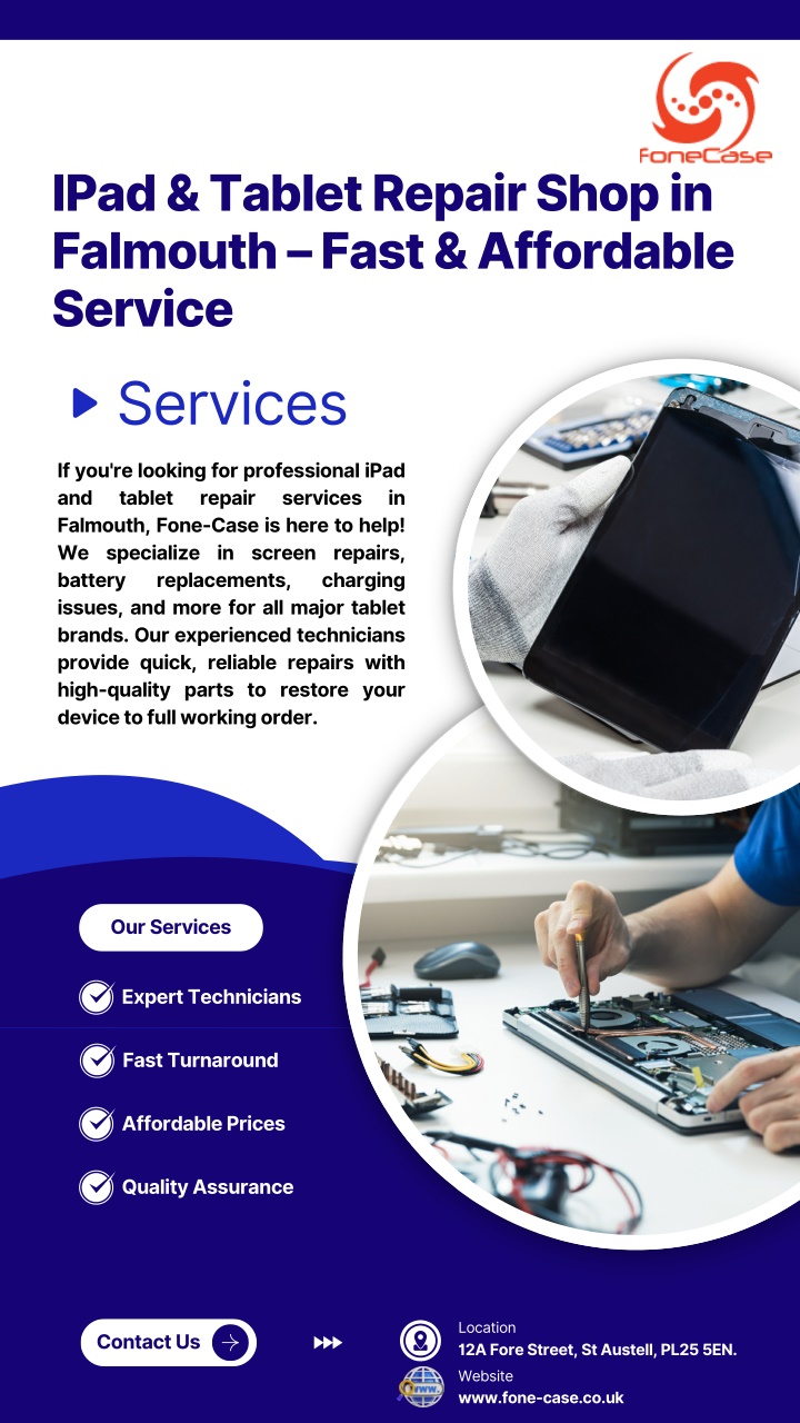 ipad tablet repair shop in falmouth fast