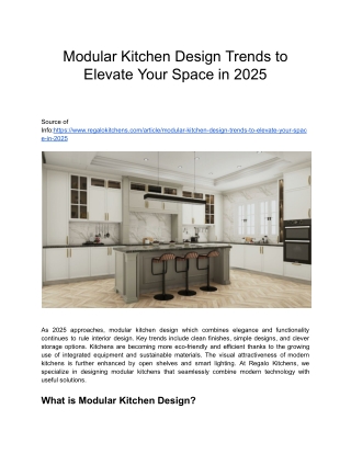 Modular Kitchen Design Trends to Elevate Your Space in 2025