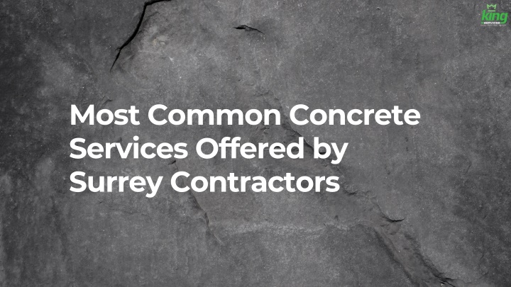 most common concrete services offered by surrey