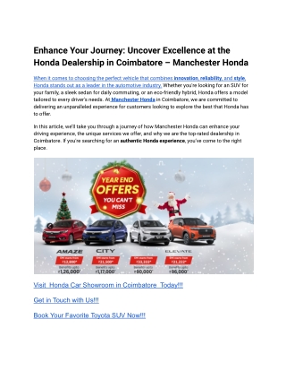 Enhance Your Journey_ Uncover Excellence at the Honda Dealership in Coimbatore – Manchester Honda (1)