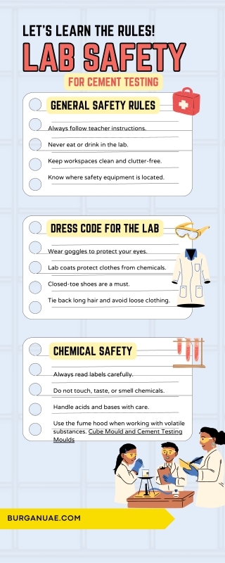 Lab Safety with Cube Mould and Cement Testing Mould | Burgan UAE