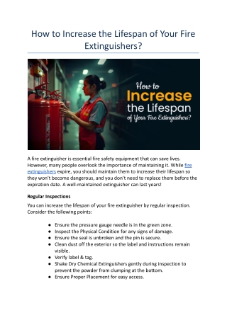How to Increases the Lifespan of Your Fire Extinguishers- Kanex Fire.docx