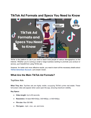 tiktok ad formats and specs you need to know