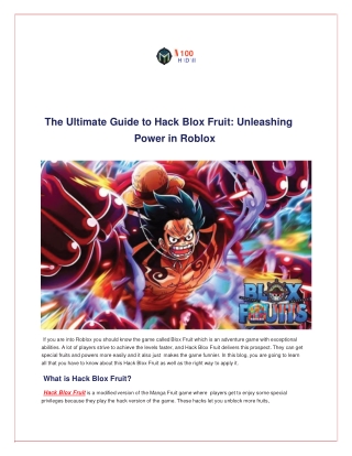 The Ultimate Guide to Hack Blox Fruit: Unleashing Power in Roblox