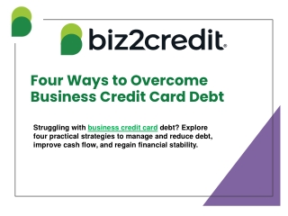 Four Ways to Overcome Business Credit Card Debt