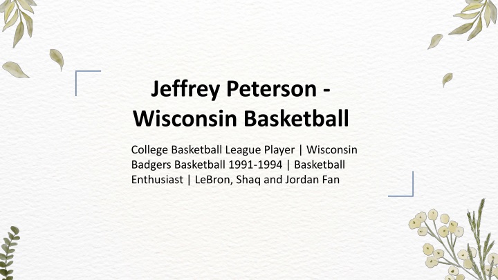 jeffrey peterson wisconsin basketball