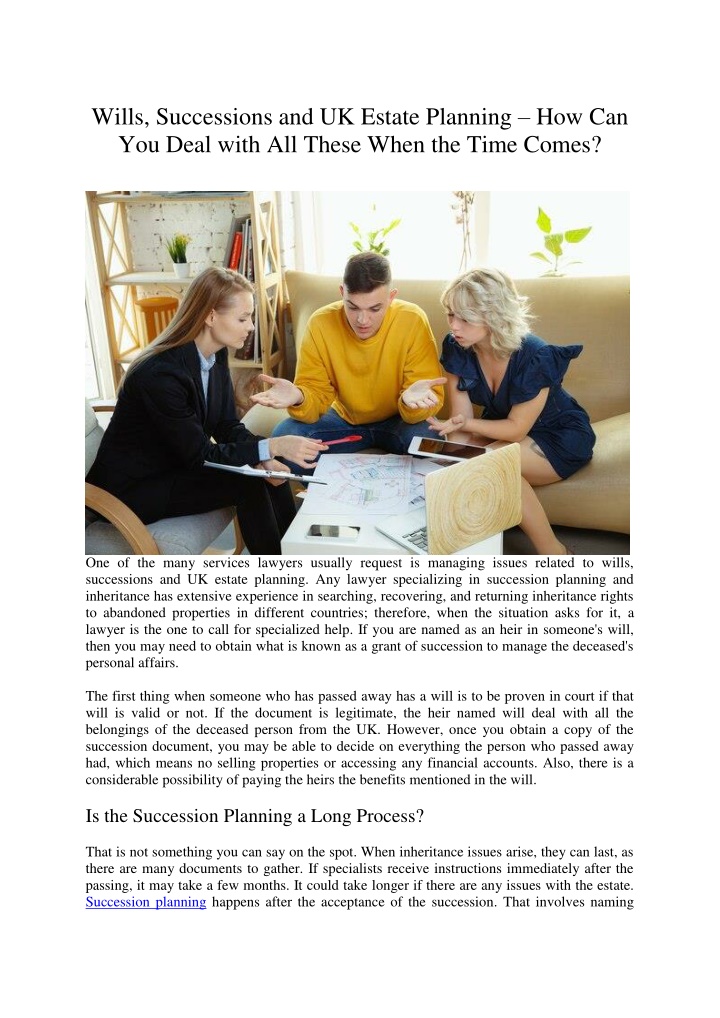 wills successions and uk estate planning