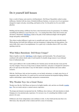 Explore Barnshenn's Play-Date Doll House - Google Docs