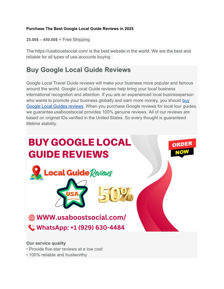 purchase the best google local guide reviews