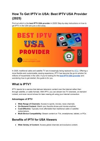 how to get iptv in usa best iptv usa provider 2025