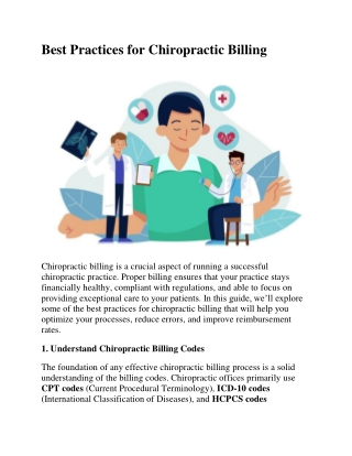 best practices for chiropractic billing