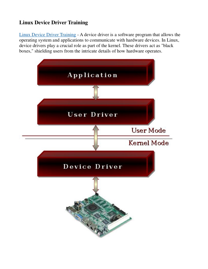 linux device driver training linux device driver