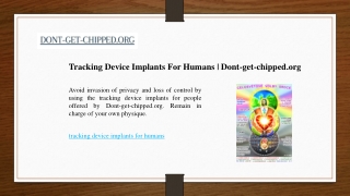 Tracking Device Implants For Humans | Dont-get-chipped.org
