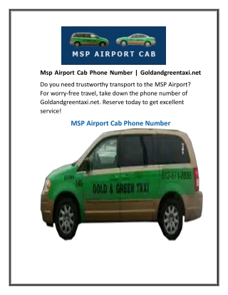 msp airport cab phone number goldandgreentaxi net
