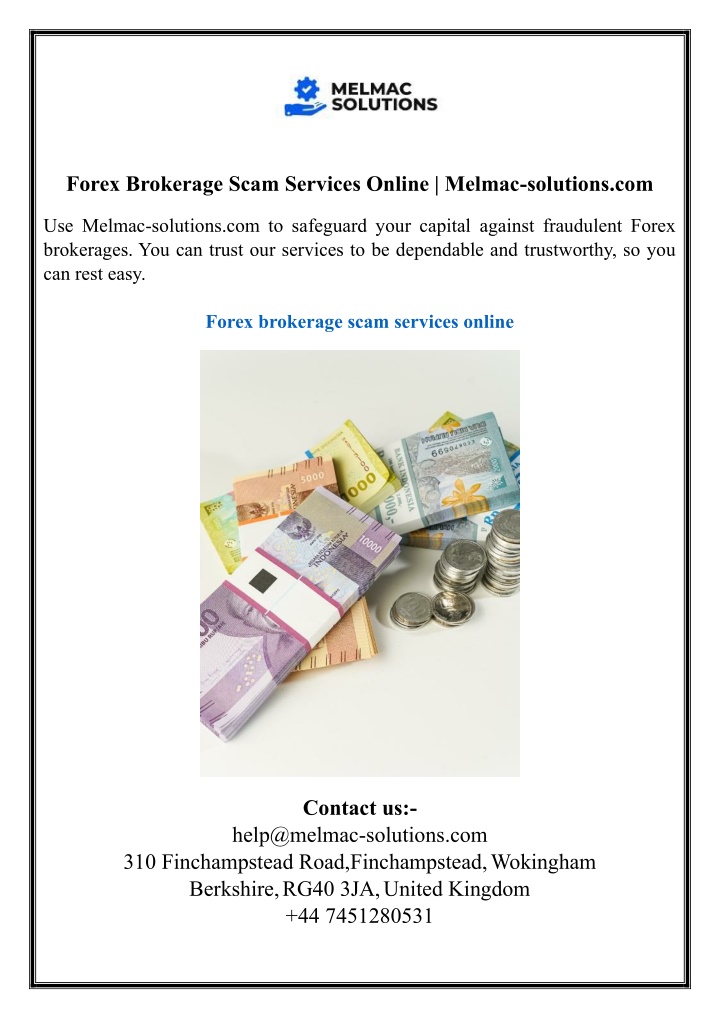 forex brokerage scam services online melmac