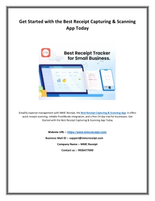 Get Started with the Best Receipt Capturing & Scanning App Today