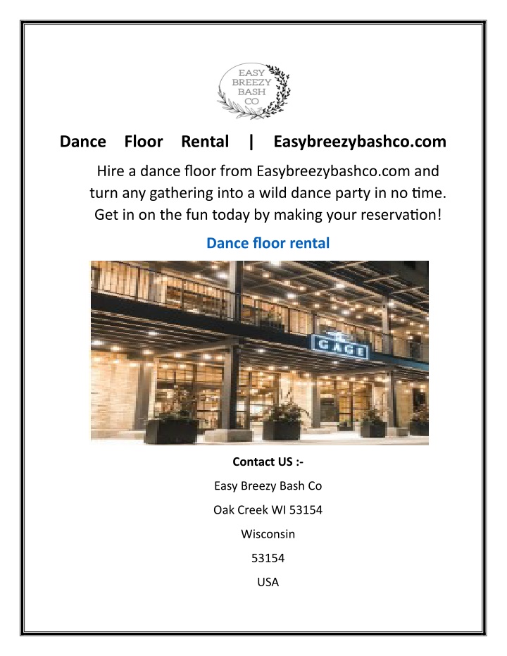 dance floor rental easybreezybashco com