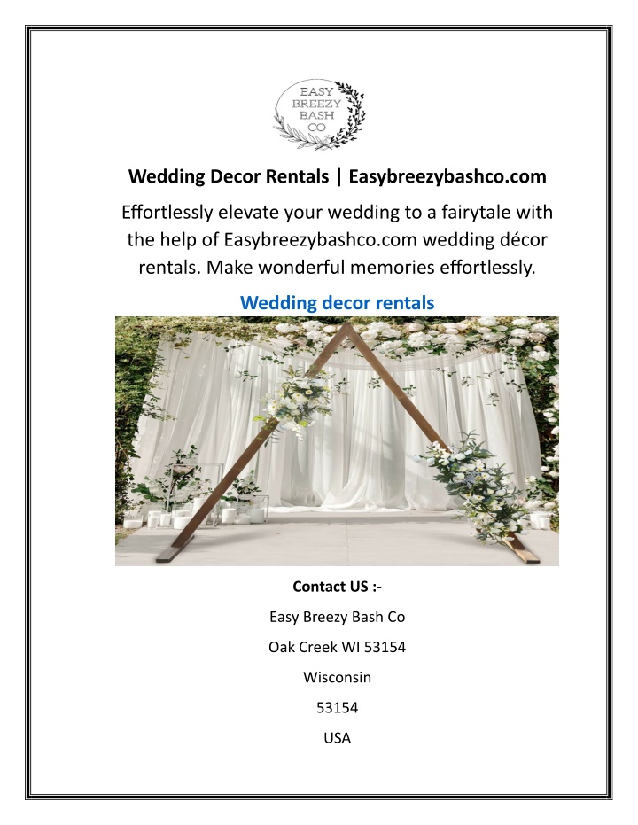 wedding decor rentals easybreezybashco com