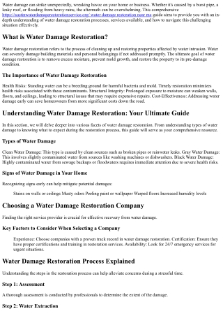 water damage can strike unexpectedly wreaking