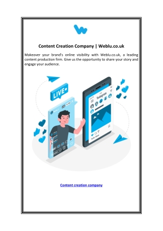 content creation company weblu co uk
