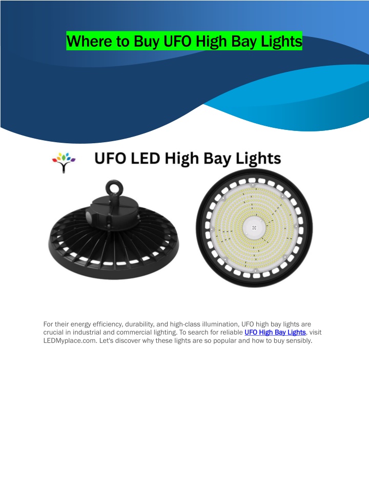 where to buy ufo high bay lights