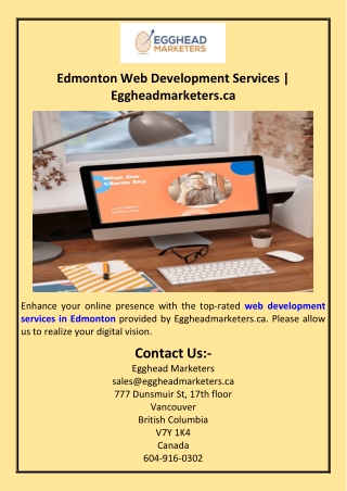 Edmonton Web Development Services | Eggheadmarketers.ca
