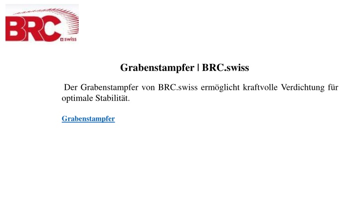 grabenstampfer brc swiss