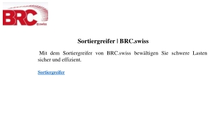 sortiergreifer brc swiss