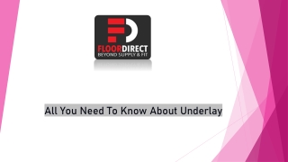 All You Need To Know About Underlay