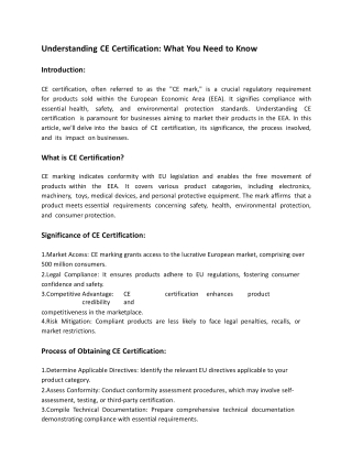 CE Certification (1)