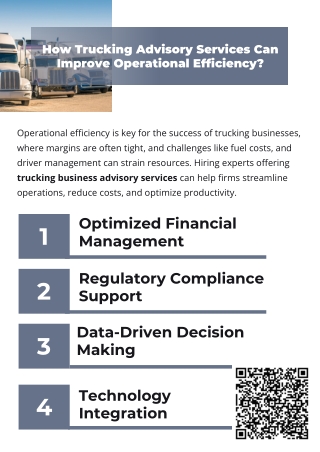 How Trucking Advisory Services Can Improve Operational Efficiency?