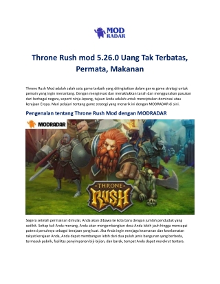 throne rush mod 5 26 0 uang tak terbatas permata