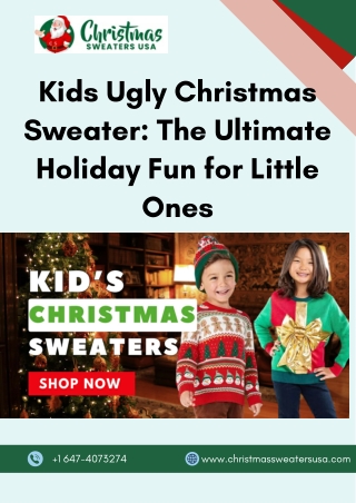 Kids Ugly Christmas Sweater The Ultimate Holiday Fun for Little Ones