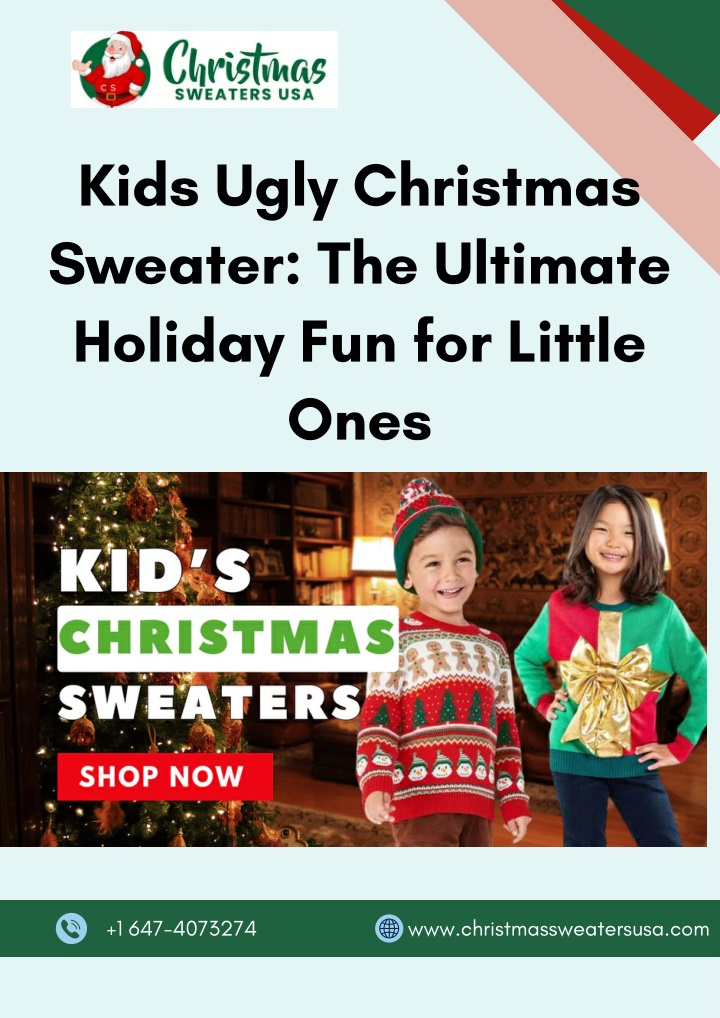 kids ugly christmas sweater the ultimate holiday