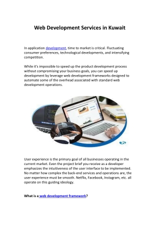 Web Development Services in kuwait