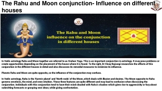 The Rahu and Moon conjunction- Influence on different houses