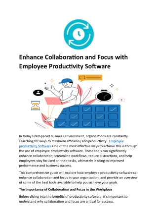 Enhance Collaboration and Focus with Employee Productivity Software temob