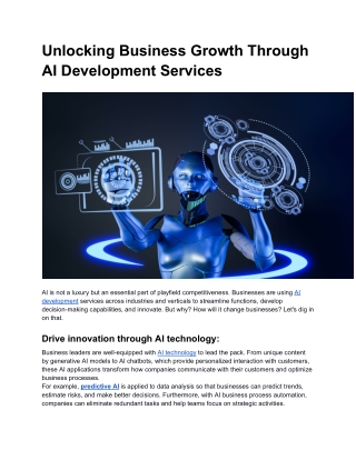 unlocking business growth through ai development