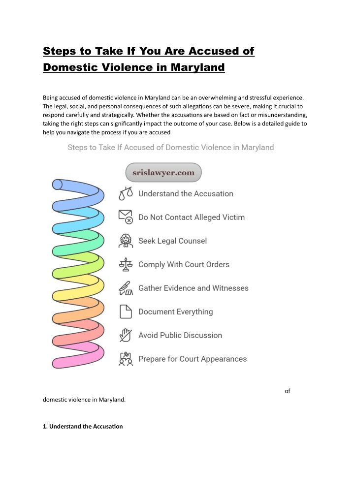 steps to take if you are accused of domestic