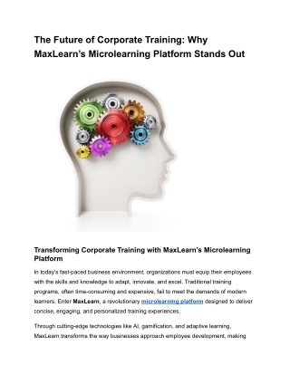 the future of corporate training why maxlearn