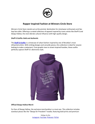 rapper inspired fashion at winners circle store