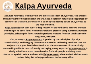 kalpa ayurveda