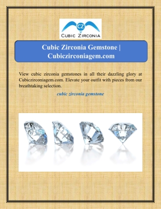 view cubic zirconia gemstones in all their