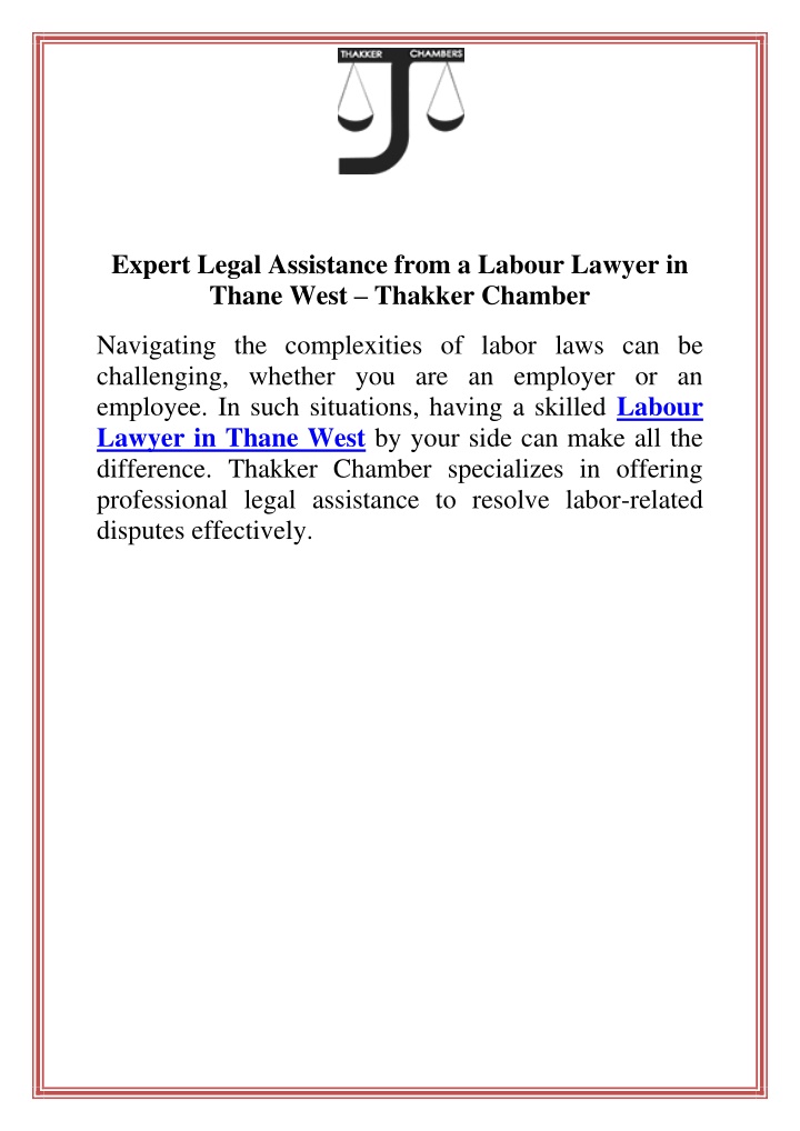 expert legal assistance from a labour lawyer