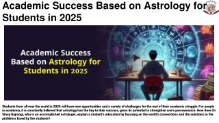 Academic Success Based on Astrology for Students in 2025