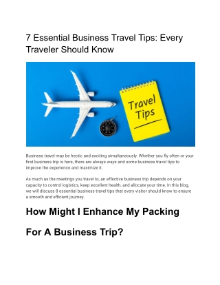 7 Essential Business Travel Tips_ Every Traveler Should Know