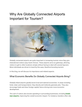 Why Are Globally Connected Airports Important for Tourism_