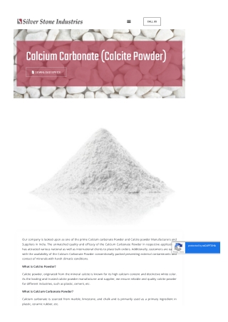 Premium Calcium Carbonate Supplier for Diverse Industries