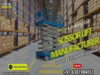 Scissor Lift Manufacturers in Bangalore