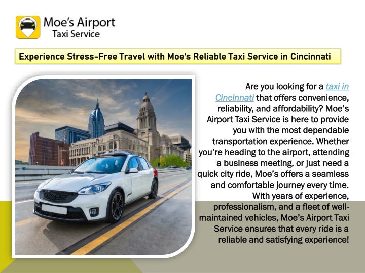 experience stress free travel with moe s reliable